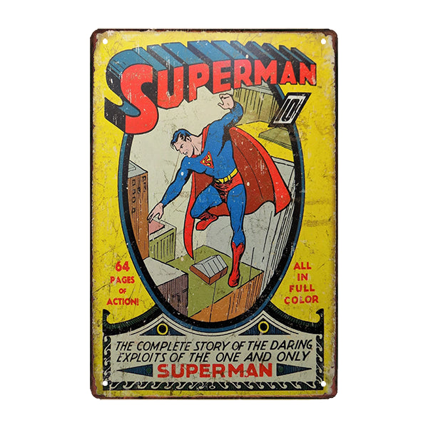 DC COMICS - Plaque Métal "Superman" (30x40cm) - DÉCO - ACCESSOIRES