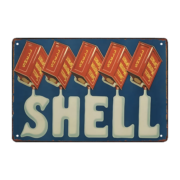 Shell Metal Sign 1929 | Vintage Planet | Planète Vintage