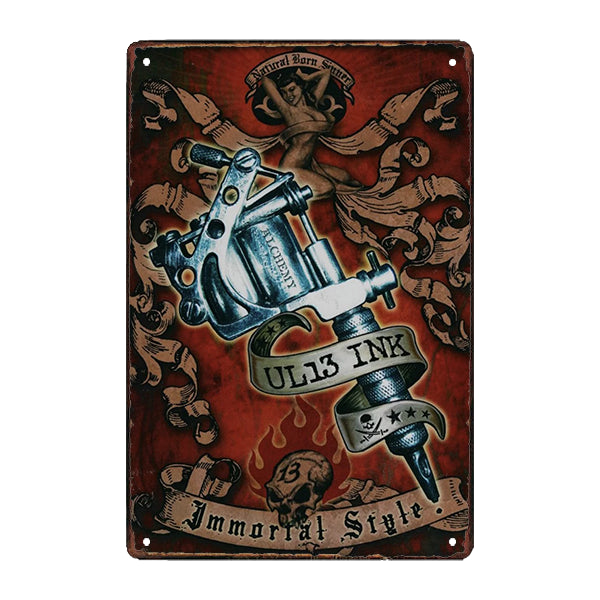 PLAQUE MÉTALLIQUE DE voiture Vintage, plaques en fer, affiche d'art