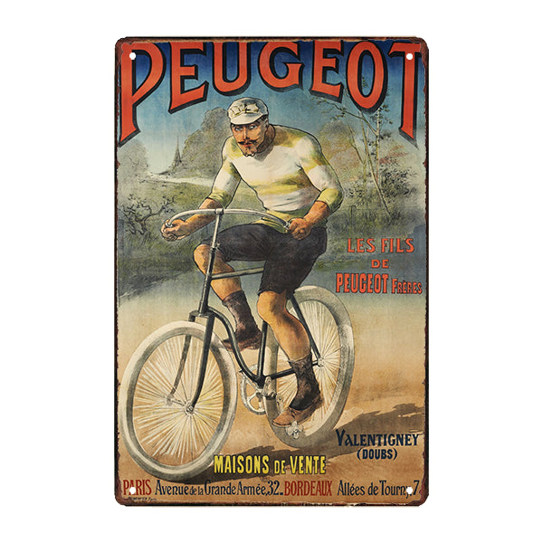 Plaque De Cadre Vélo Peugeot Ancienne – Métal – Occasion
