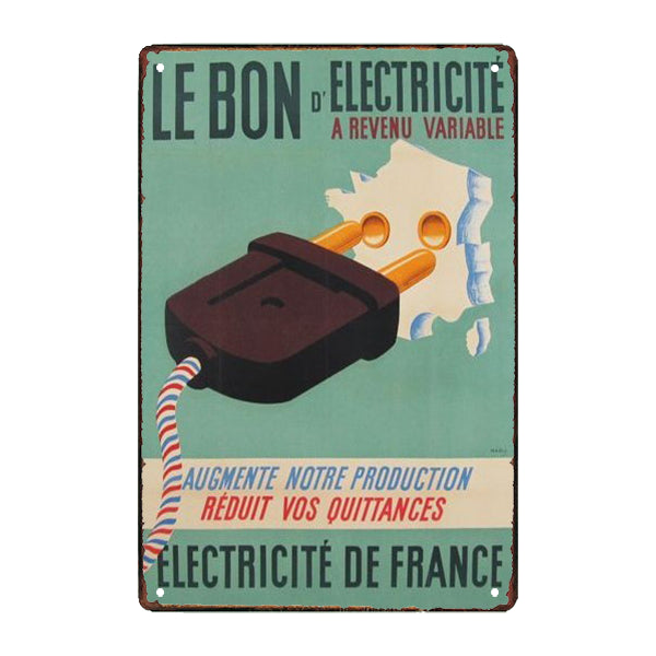 Affiche vintage publicitaire EdF - Collection