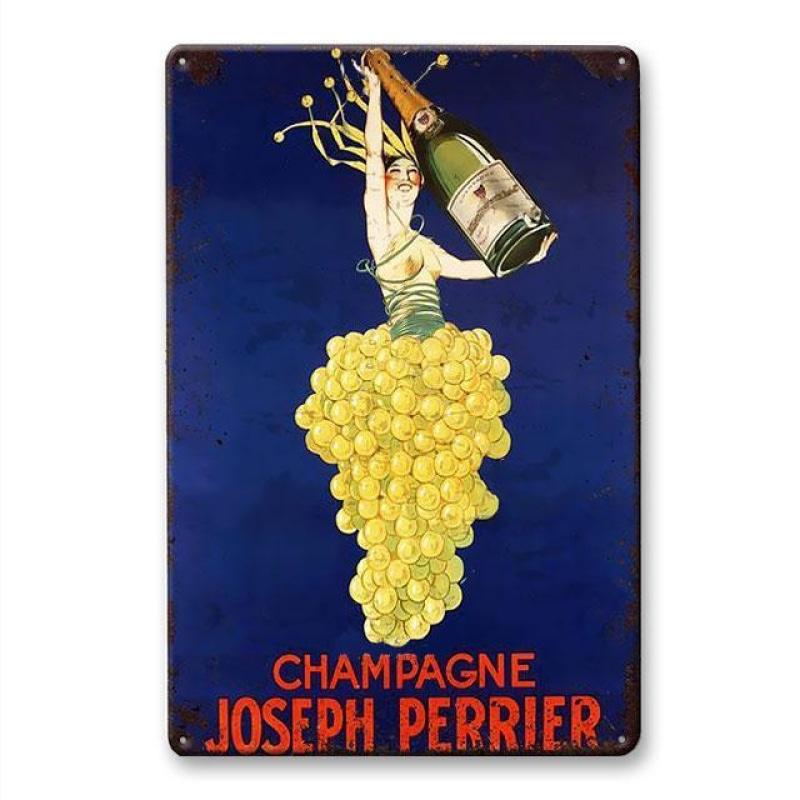 Plaque Métal Vintage Joseph Perrier Planète Vintage 