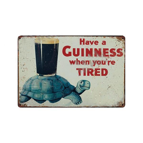 Plaque Publicitaire émaillée Guinness 250 - 20x30 Cm, Bombée En Relief, Métal