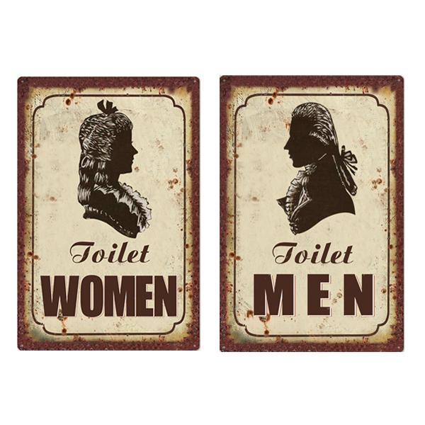Plaque de Porte Toilettes Style Rétro en vente dans le e-shop