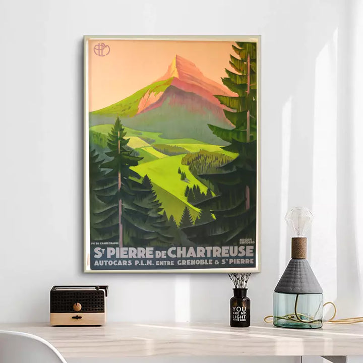 Affiche Vintage Chartreuse - Grand Format - Déco Murale - Neuf Sous Tube