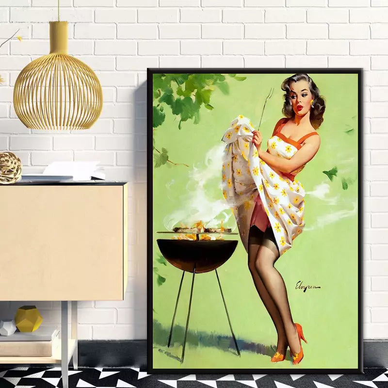 Poster Vintage Pin Up – Affiche 50x70cm – Rrha – Qualité Musée, Neuf