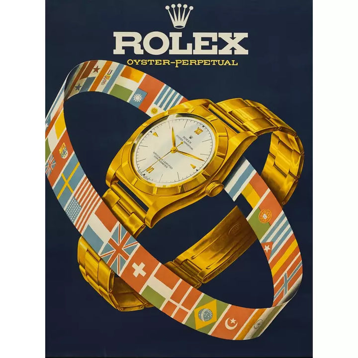 Vintage Rolex Poster Planète Vintage