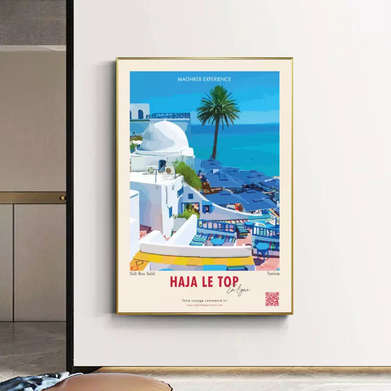 Poster Rétro - Sté Maritime Tunisie - Reproduction - Affiche Publicitaire