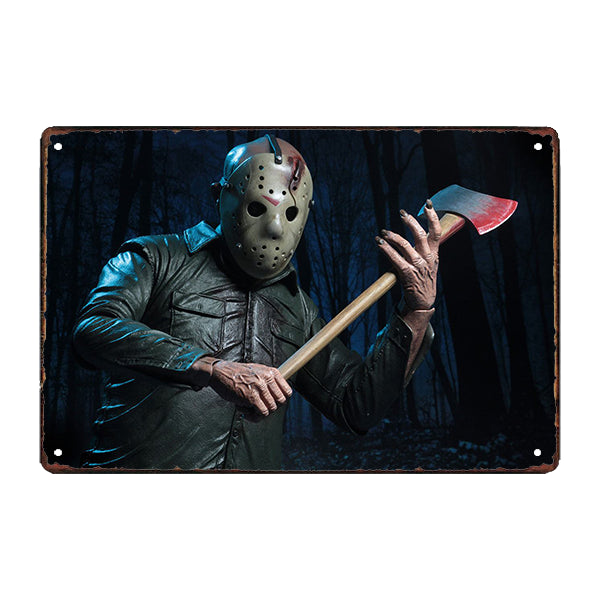 Jason Sign Jason Friday the 13th Metal Sign | Vintage Planet | Planète Vintage