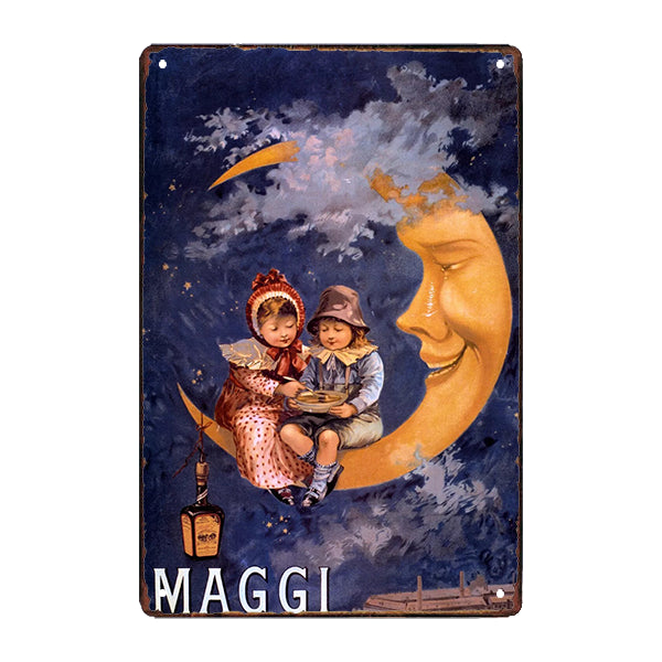 Targa Metallica Nostalgic-Art Cocktail Bar - 30x40 Cm, Vintage, Made In Germany, Per Arredamento Retro
