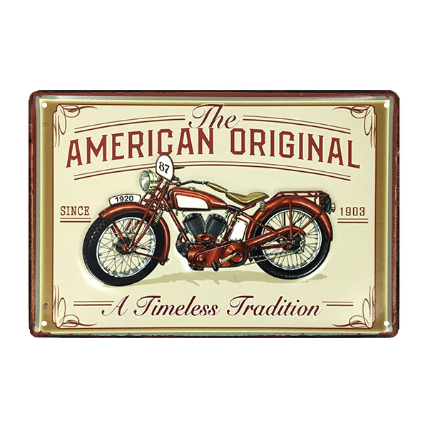 Vintage Motorcycle Metal Sign | Vintage Planet | Planète Vintage