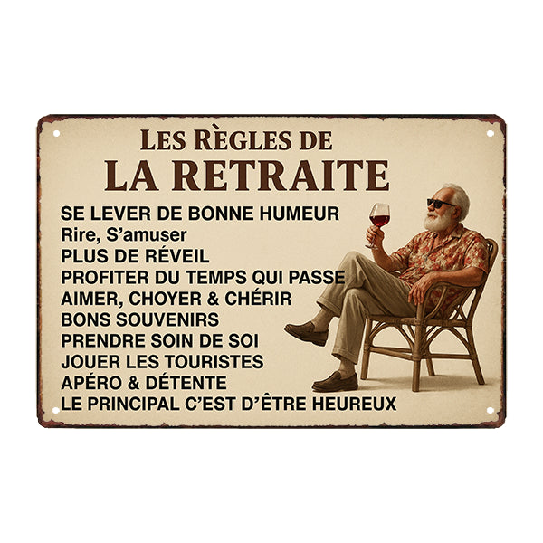 Retirement Metal Sign | Vintage Planet | Planète Vintage