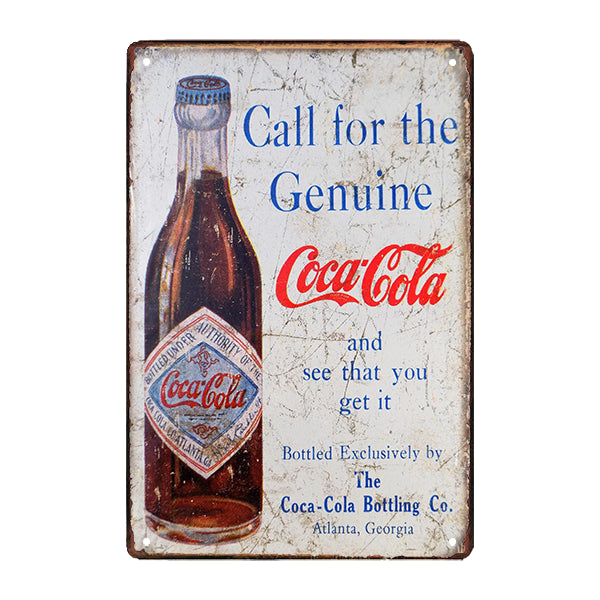 Plaque Murale Vintage En Métal 'PE-PSI COLA' - 20,3 X 30,5 Cm, Style Rétro Rouillé - Décoration Garage, Bar, Cave - 9