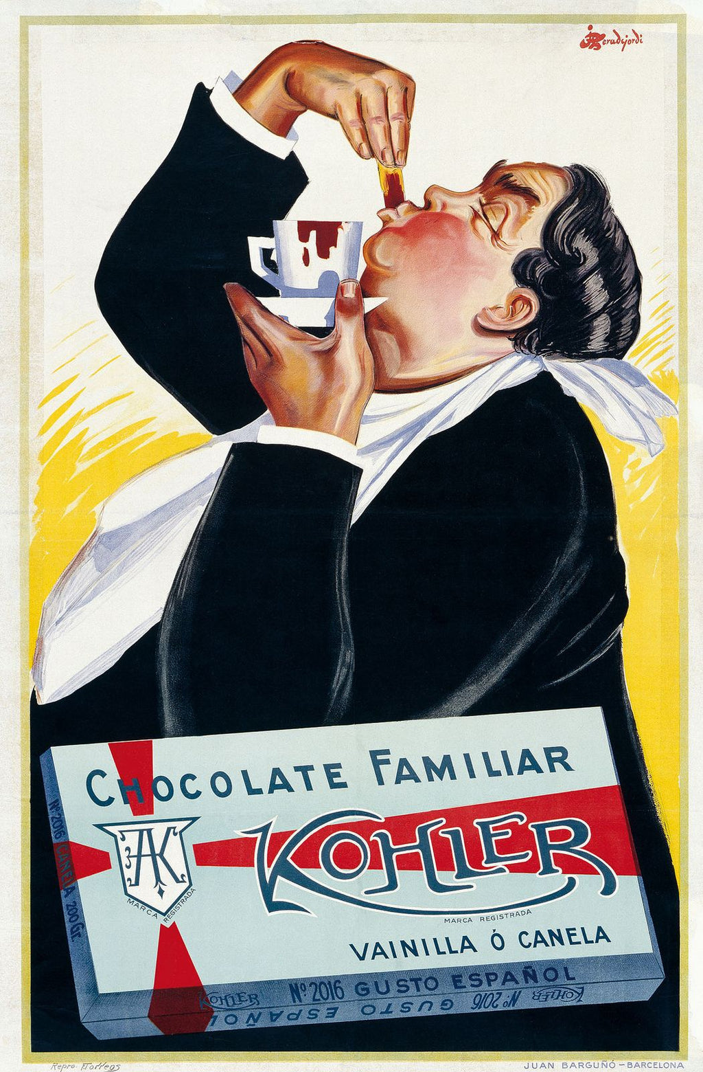 PLAQUE PUBLICITAIRE CHOCLAIT KOHLER - Plaque métal 40x30 cm PLAQUE PUBLICITAIRE CHOCLAIT KOHLER - Plaque métal 40x30 cm