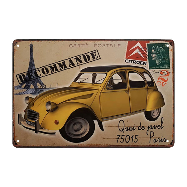 Plaque métal moto Peugeot 30 x 20 - Plaques/Moto / cyclo - Donut and pin-up