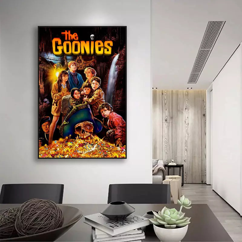 INKLOT Poster vintage del cinema The Goonies, dipinto decorativo su tela, poster da parete e stampa artistica moderna per la camera da letto, 30 x 45 cm INKLOT Poster vintage del cinema The Goonies, dipinto decorativo su tela, poster da parete e stampa artistica moderna per la camera da letto, 30 x 45 cm