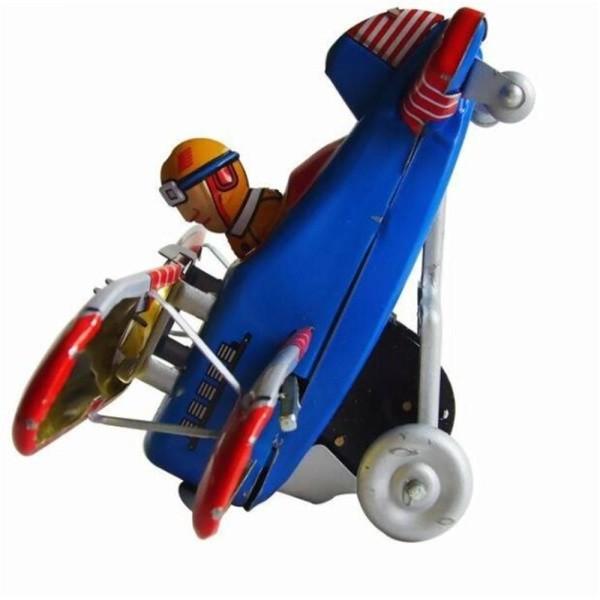 Ancien Jouet JOUSTRA – Avion Looping En Tôle – Jouet Enfant Vintage