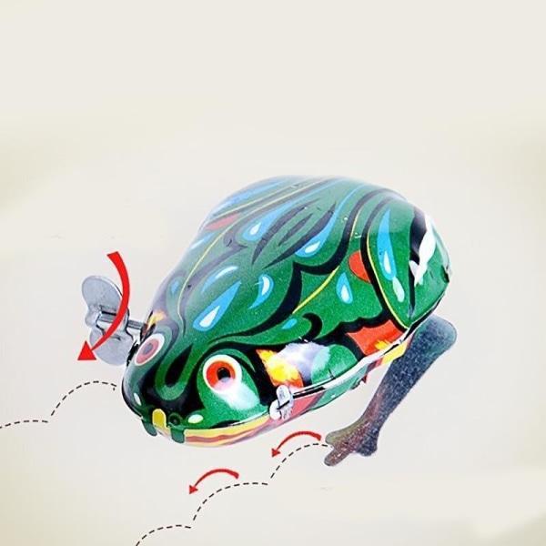 Ancien Jouet Grenouille Sauteuse Mécanique - Tôle Germany 1930 - Technofix / Distler