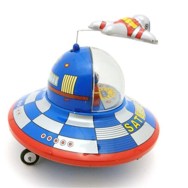 Jouet Ancien E.T. L'Extraterrestre - Soucoupe Volante Roulante De 1994 - Mécanisme Partiellement Grippé - Collector