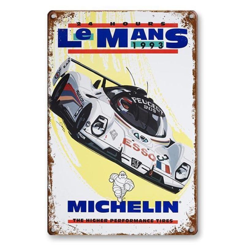 Plaque Métal Vintage Le Mans Michelin Planète Vintage 