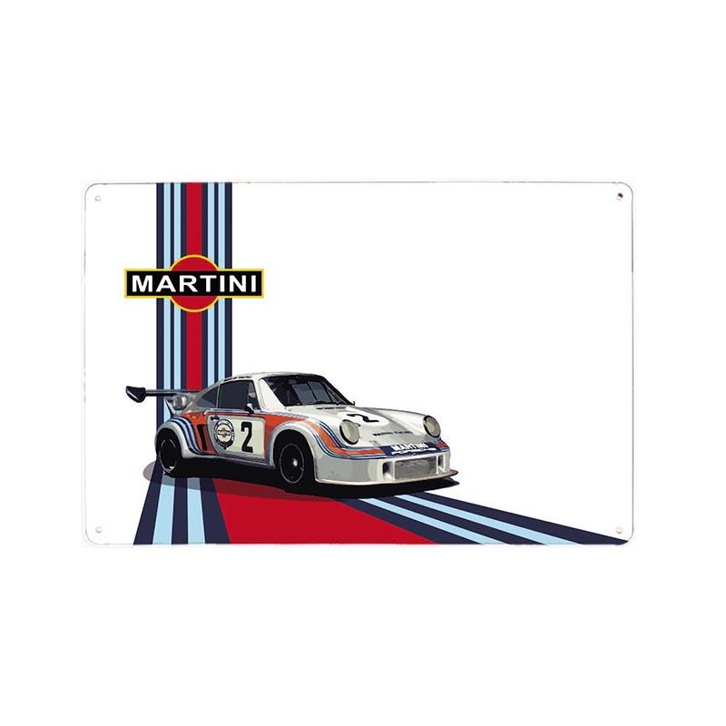 Lot De 6 Plaques Murales Métal Vintage Automobile - 20x30 Cm, Décoration Garage, Atelier, Bar - 11